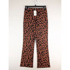 Marine Layer Pants‎ Womens XS Valencia Cheetah Print Kick Flare